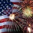 american flag and fireworks picture