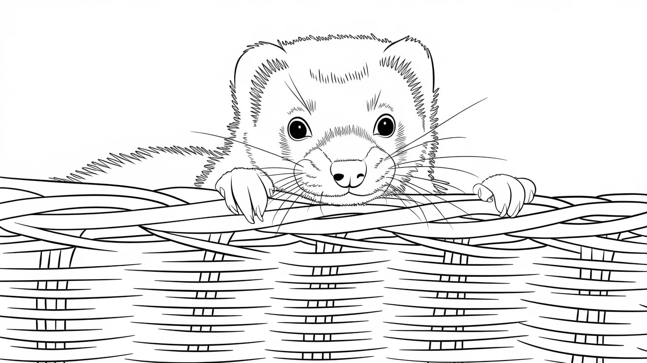 Cozy_Ferret_in_Basket