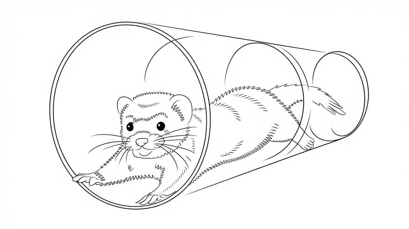 Ferret_Going_Through_Pipe