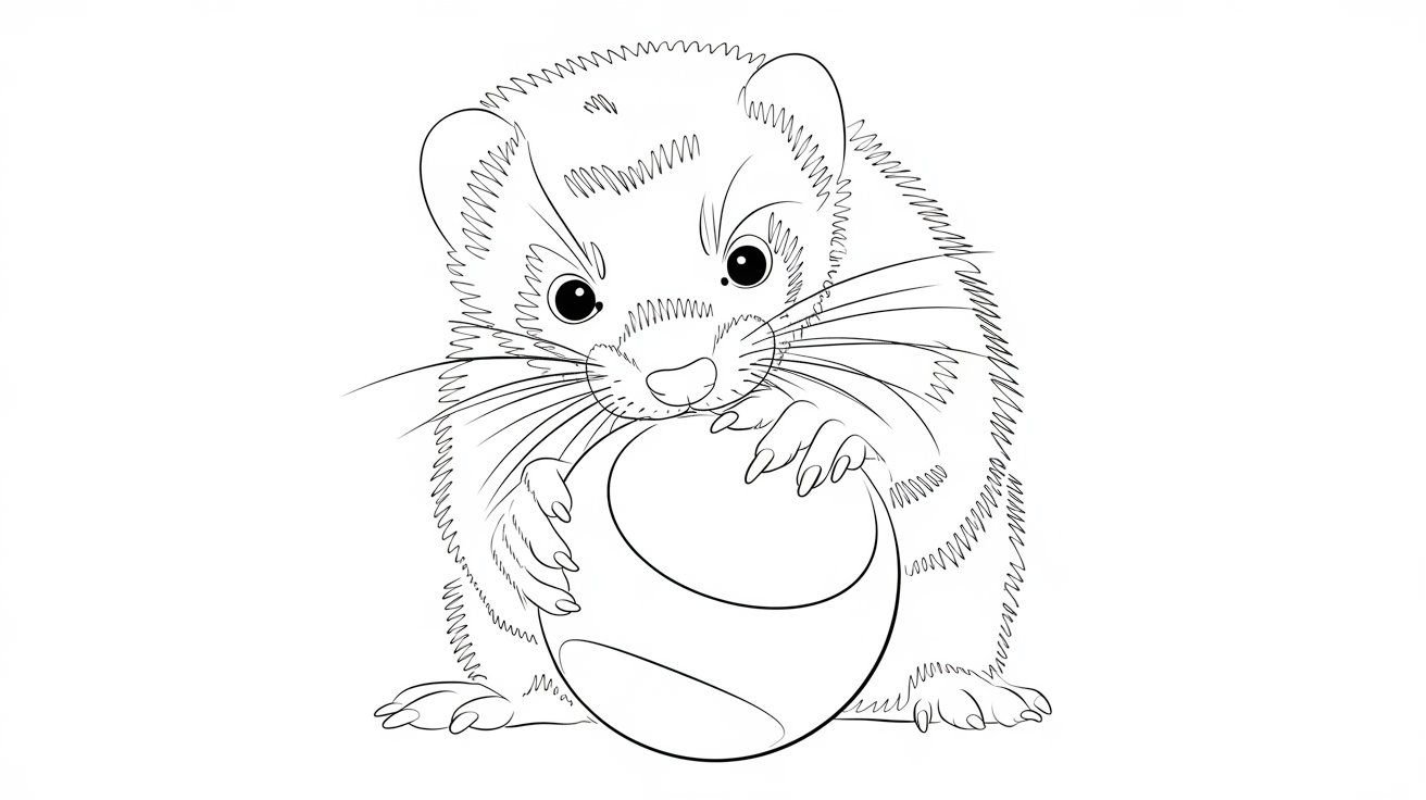 Ferret_Holding_a_Ball