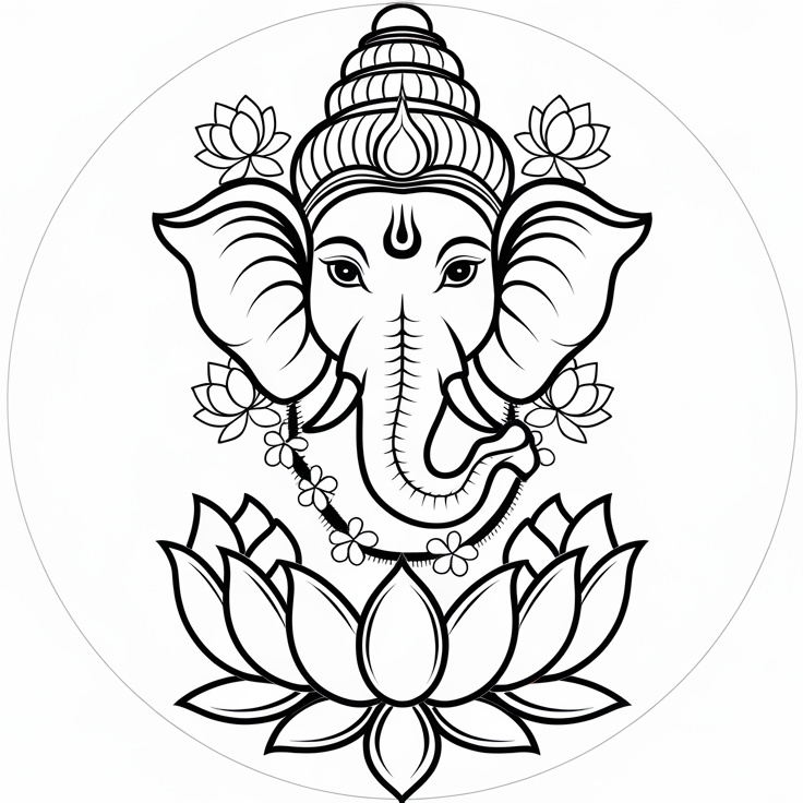 Ganesh_Face_Design_-_India