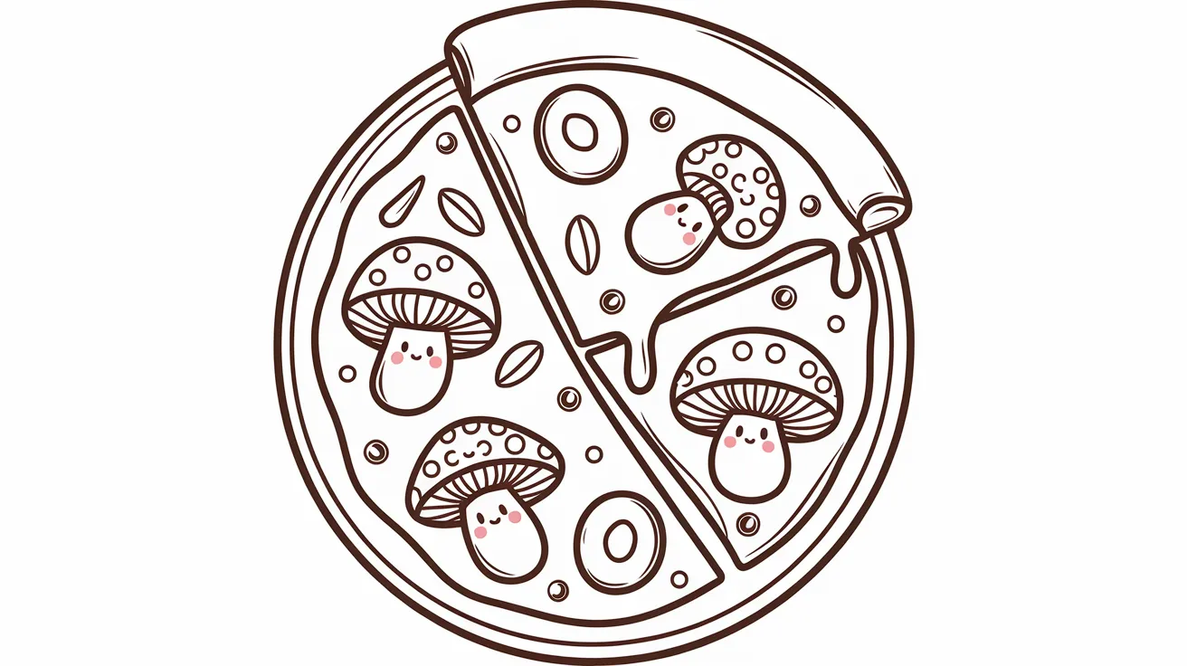 Kawaii_Pizza_with_Mushrooms_and_Olives