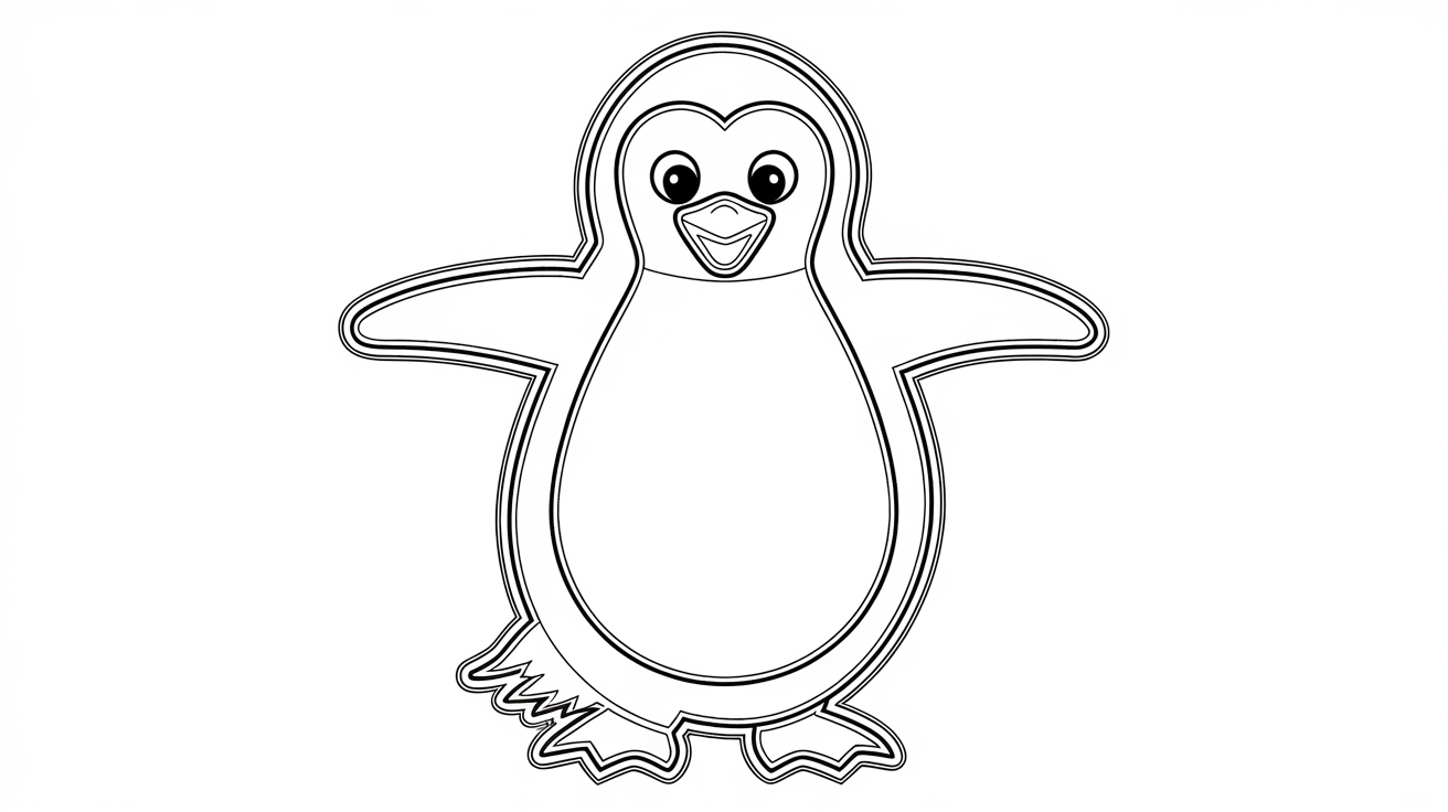 Letter_P_Penguin_Coloring_Page