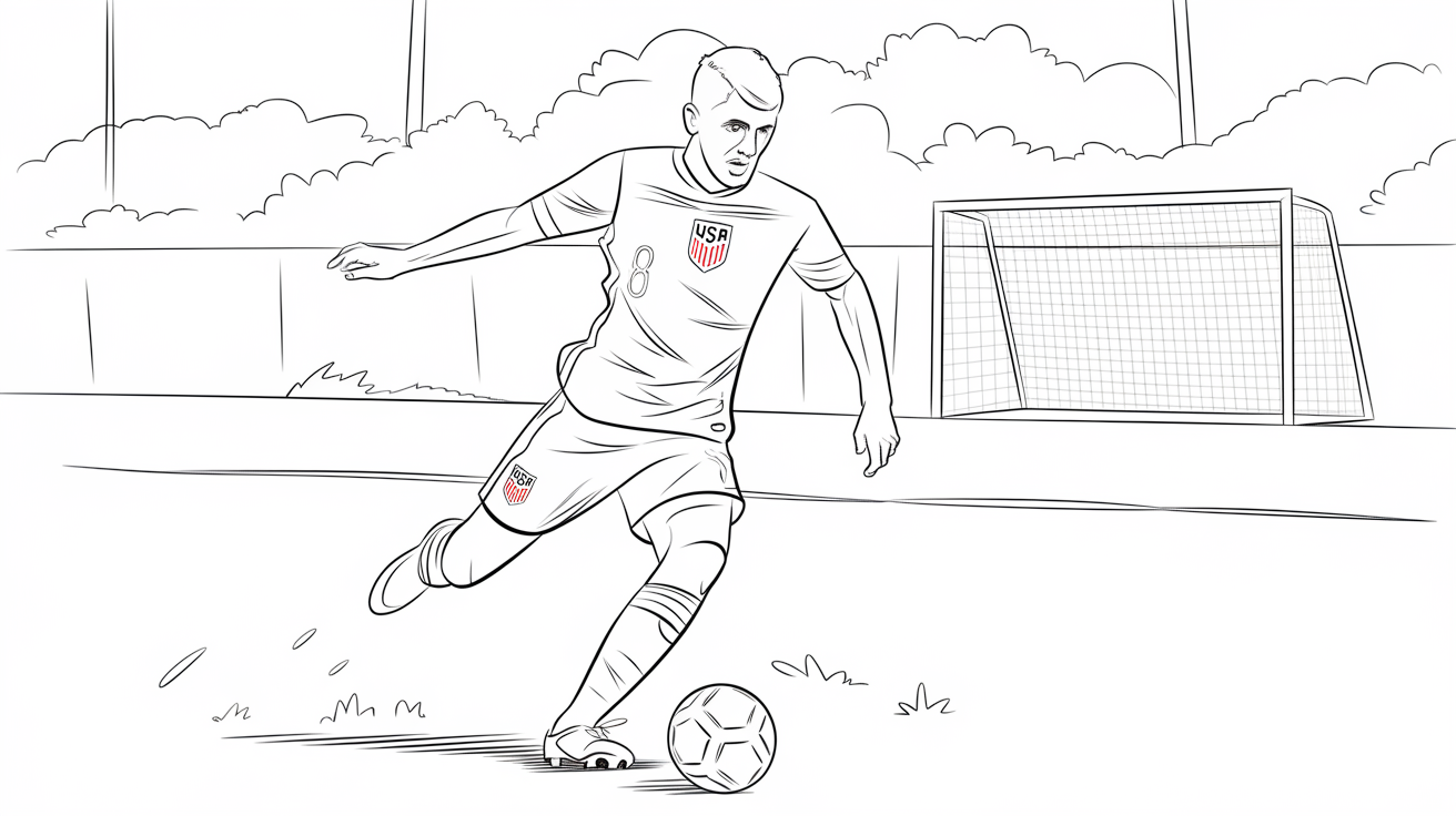 Pulisic_Soccer_Coloring_Page