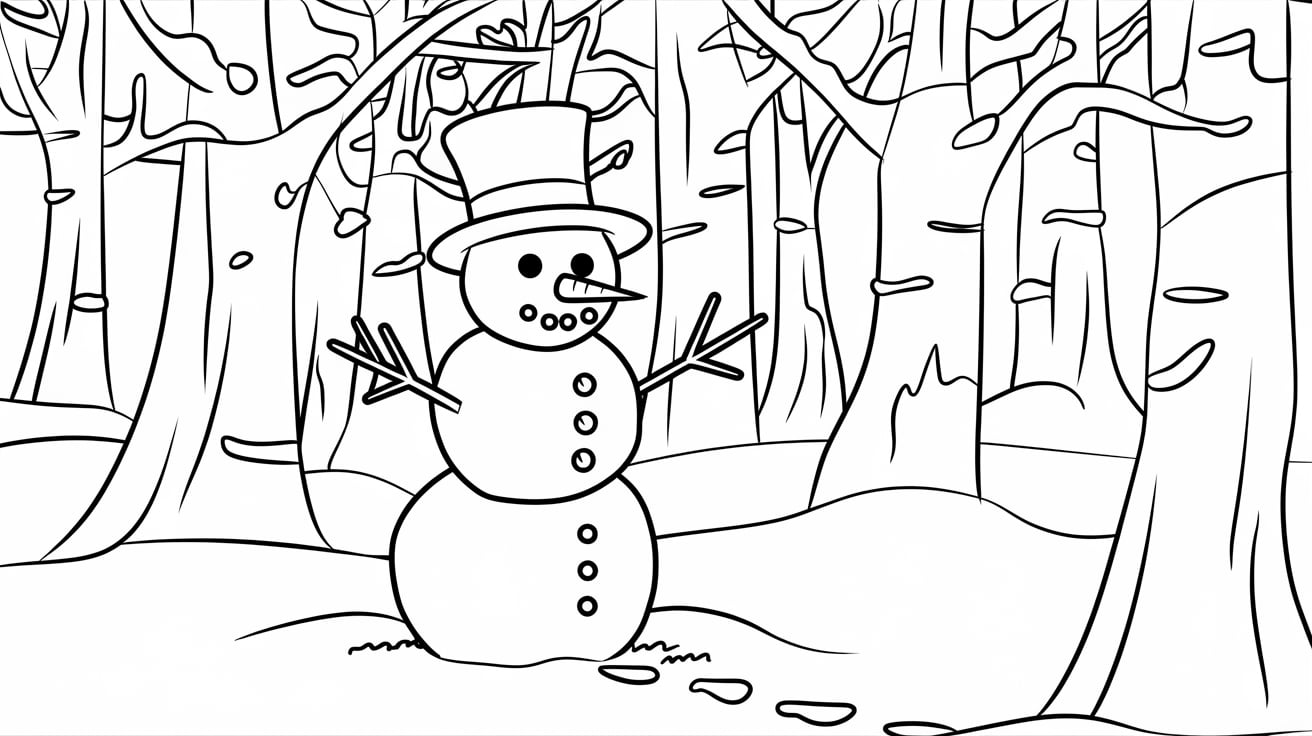 Snowman_in_a_Winter_Forest