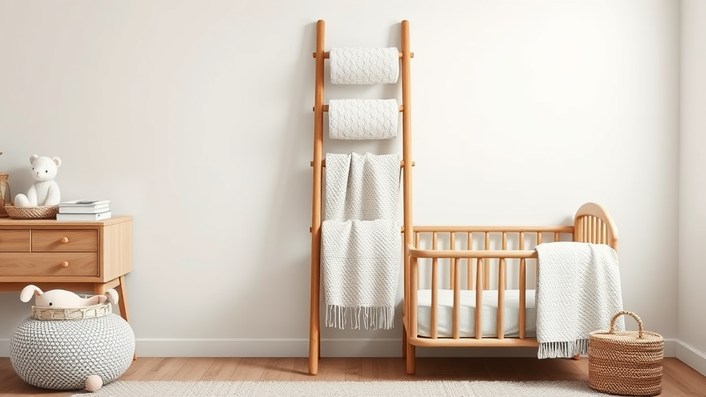 Rustic_Ladder_Blanket_Storage