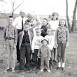 Me, my 4 siblings, cousins, and my grandparents.