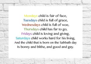 Day of the Week Poem: Your Child's Personality (2023)