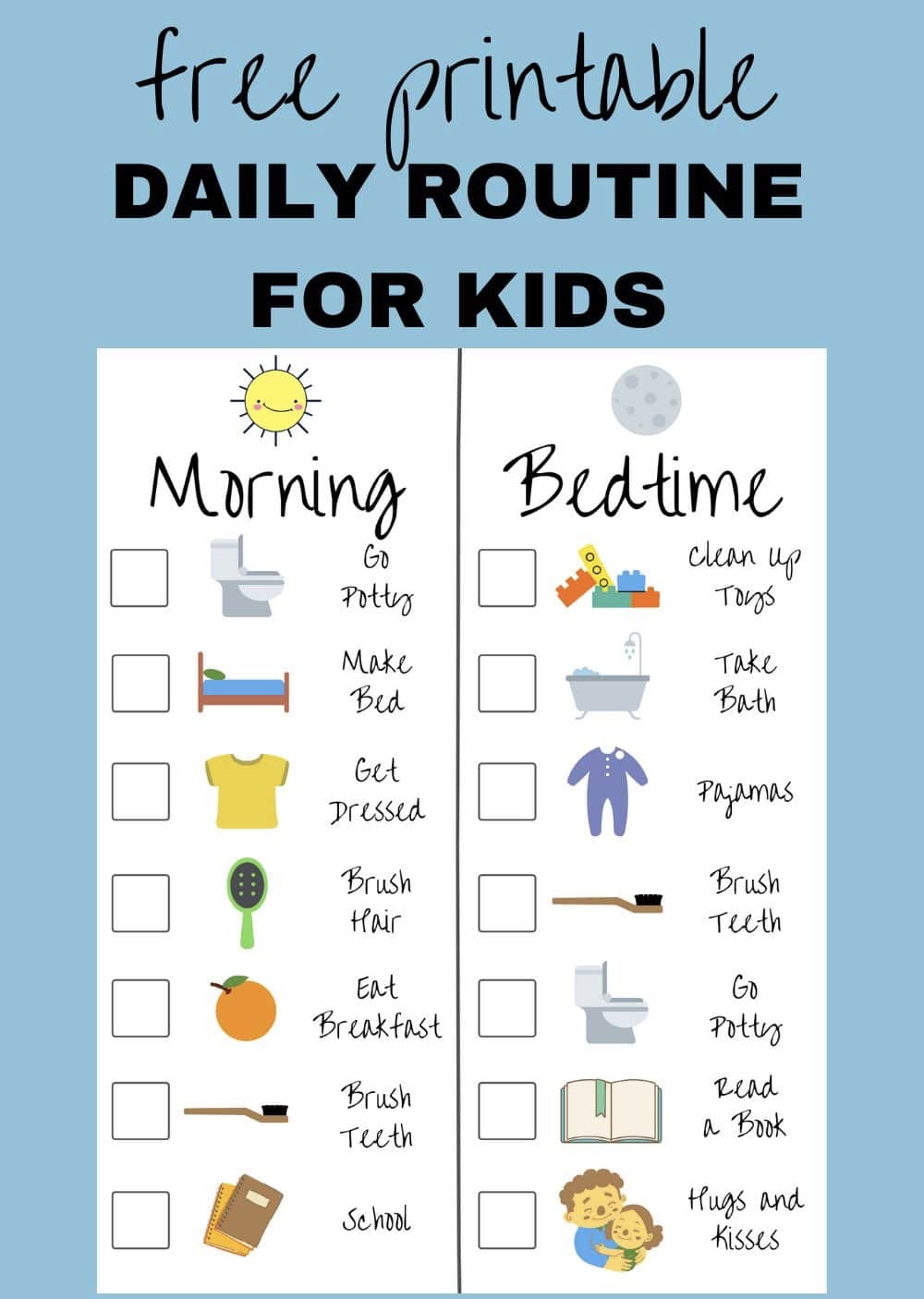 20 Free Printable Chore Charts Template To Keep Your Kids Organized ...