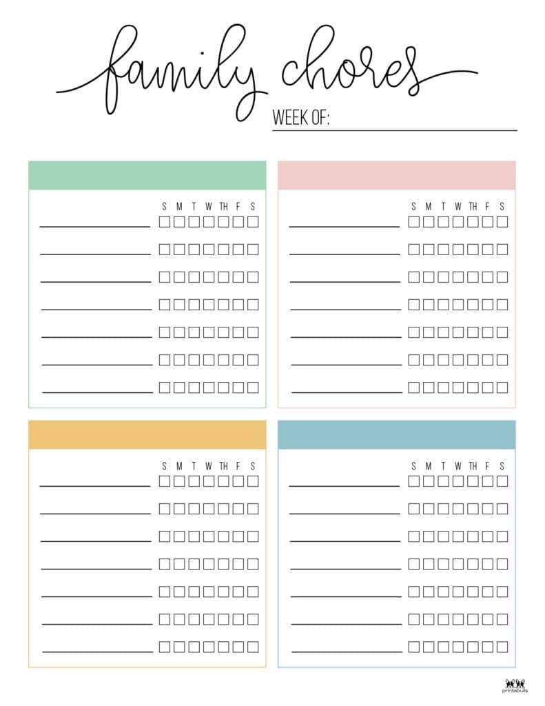 Family Chore Chart