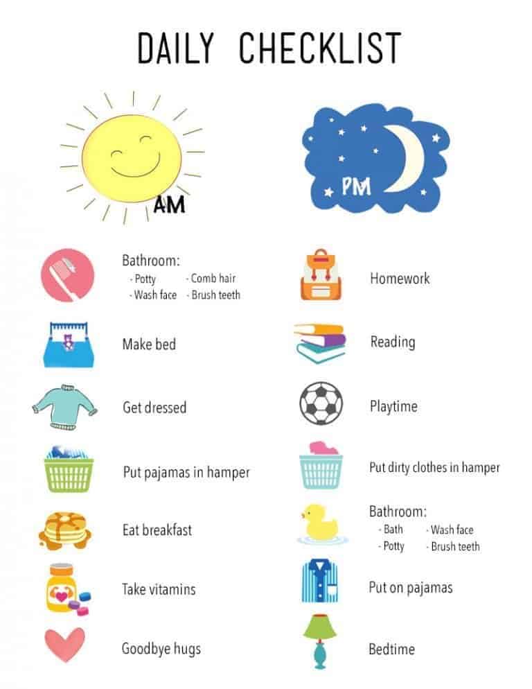 Illustrated Chore Charts