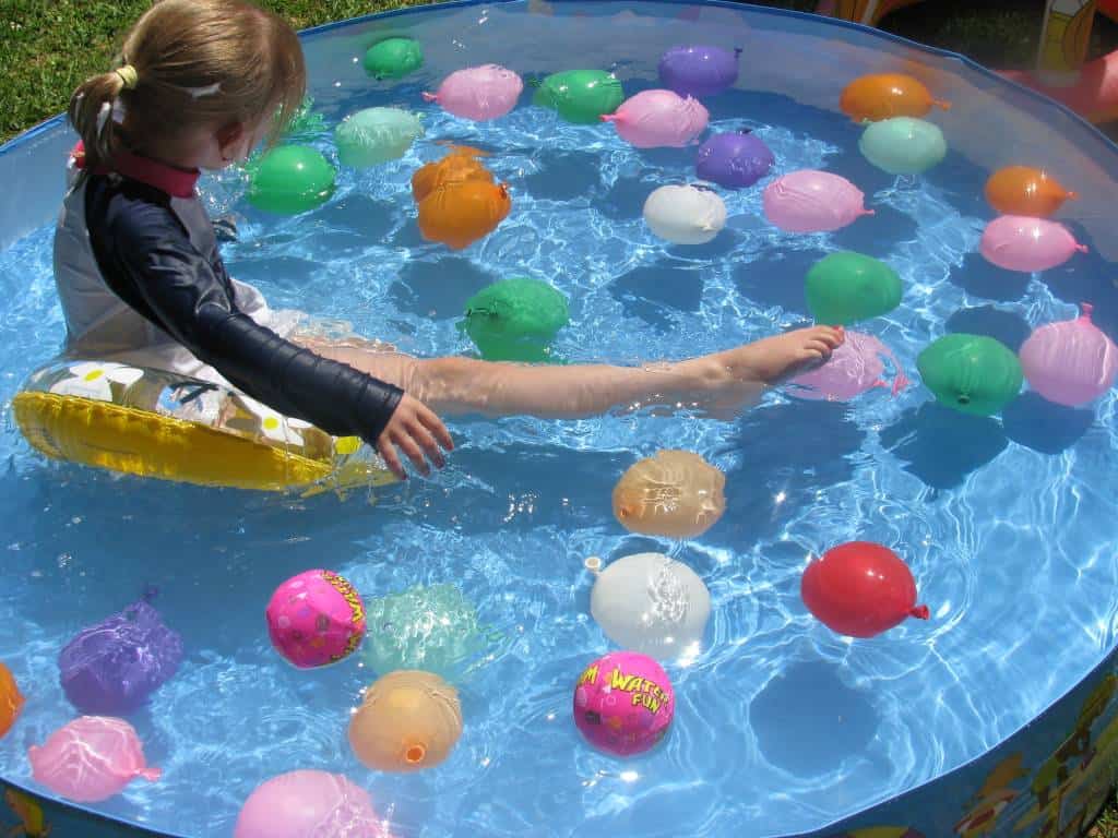 Kiddie Pool with Water Balloons