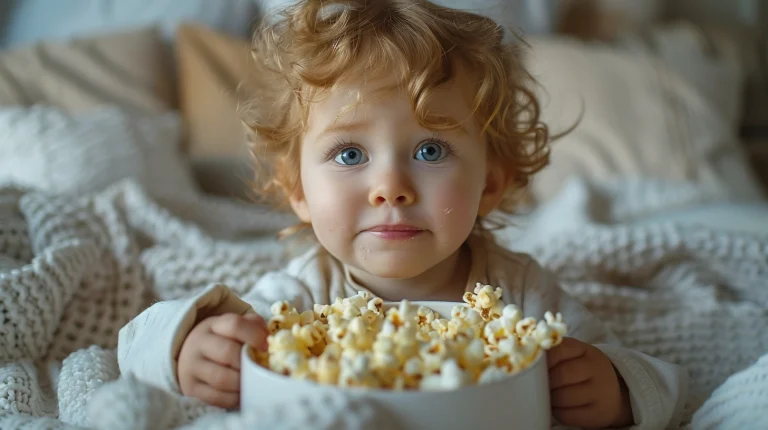 2-Year-Old Have Popcorn