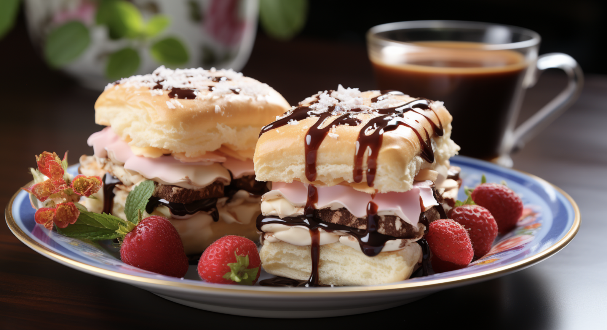 Butterfly Raspberry Fluff and Nutella Sandwiches