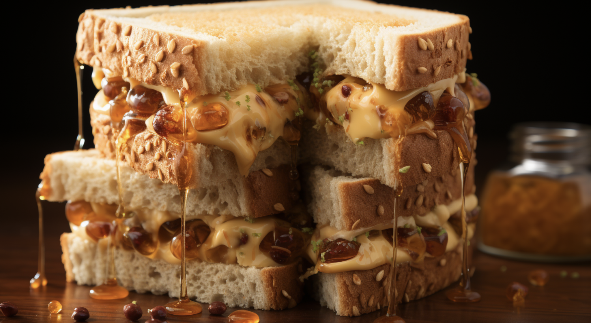 Peanut Butter and Honey Bear Sandwiches