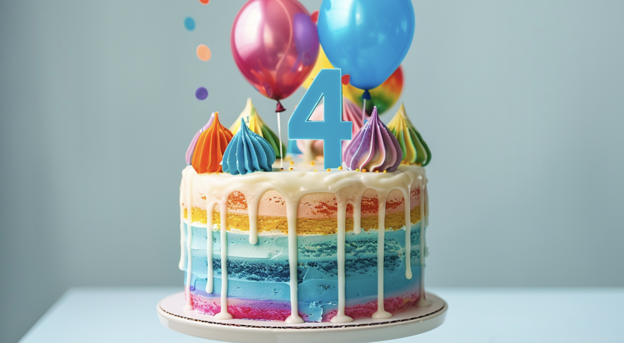 Rainbow Balloon Birthday Cake A Colorful Delight