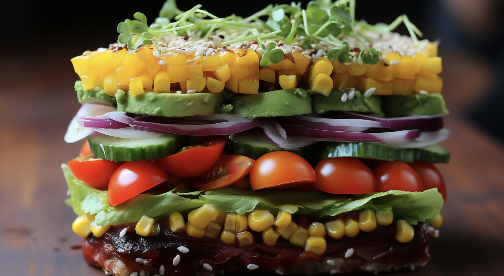 Rainbow Veggie Sandwiches