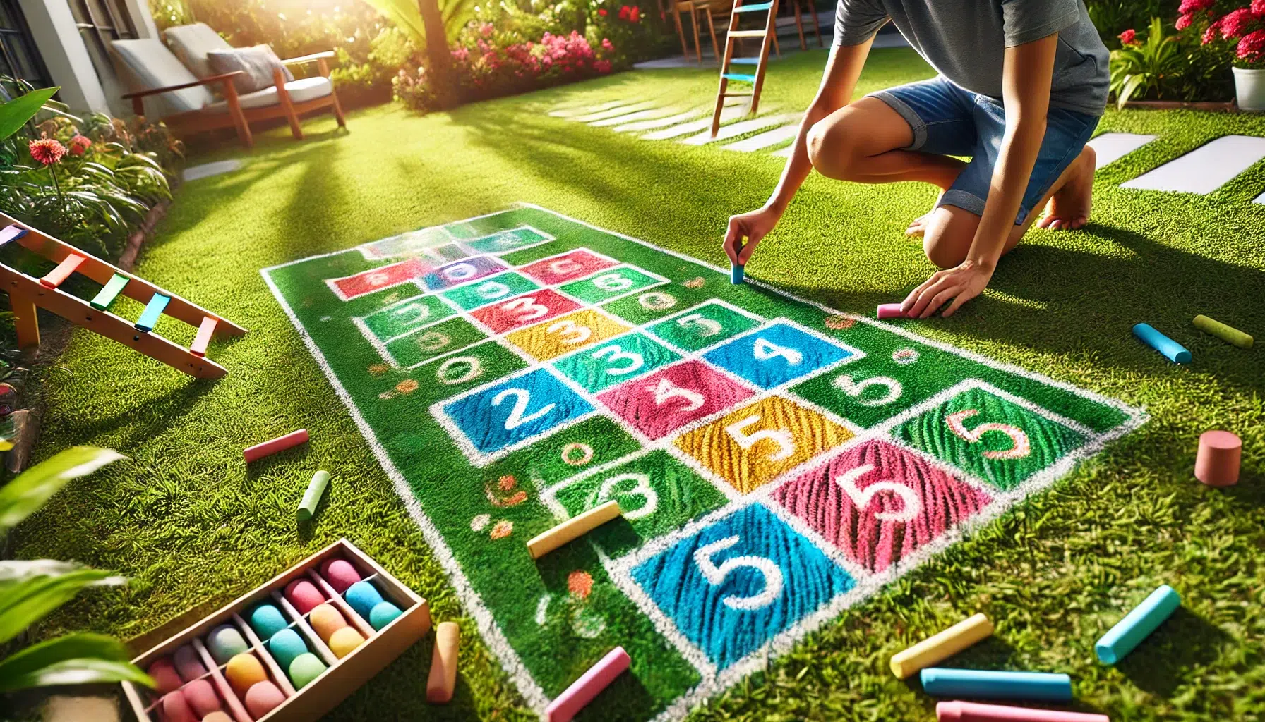 Steps for Drawing a Hopscotch Board