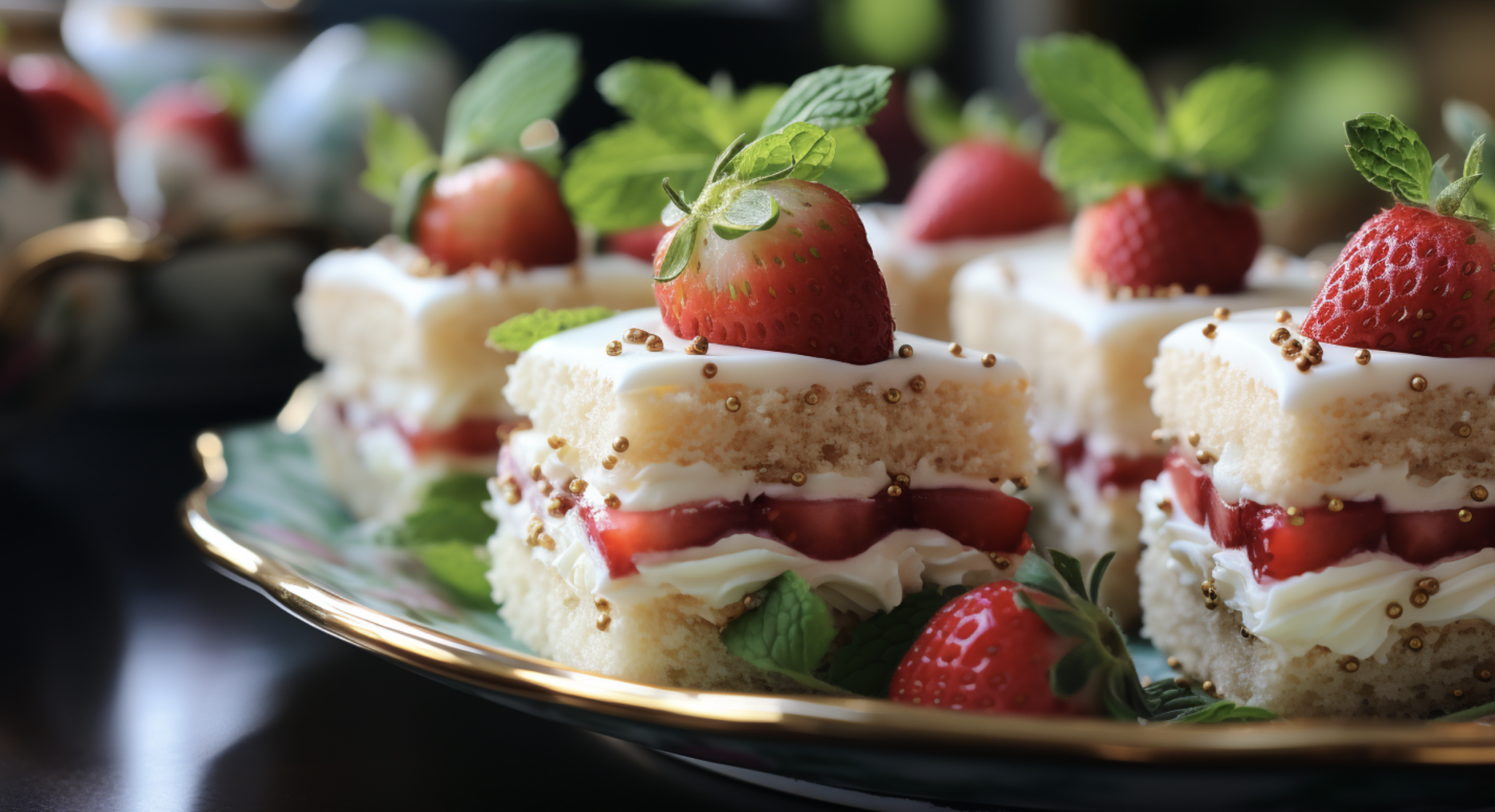 Strawberry Cream Cheese Sandwiches