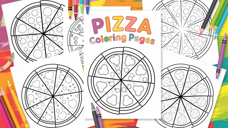 Delicious Pizza Coloring Pages for Fun and Relaxation