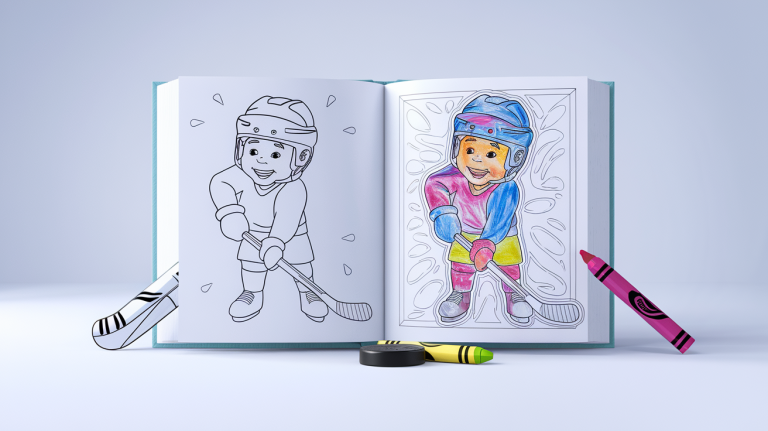 Hockey Coloring Pages for Kids