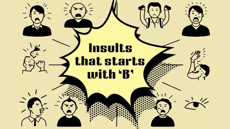 Insults That Start with B and Their Impact
