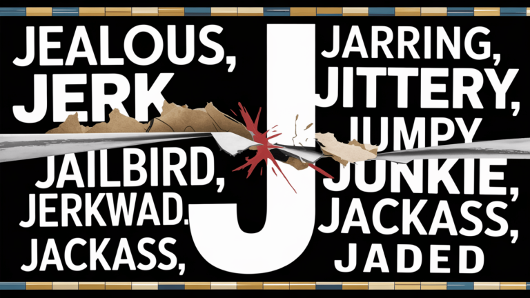 bad words that start with j