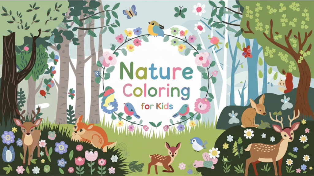 nature coloring pages for kids