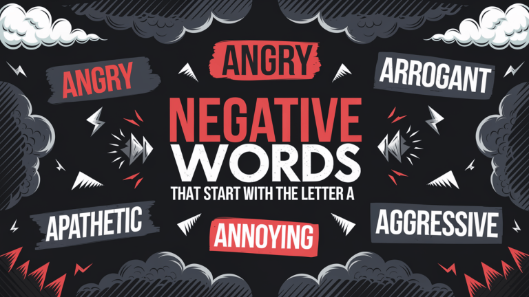,negative words that start with a