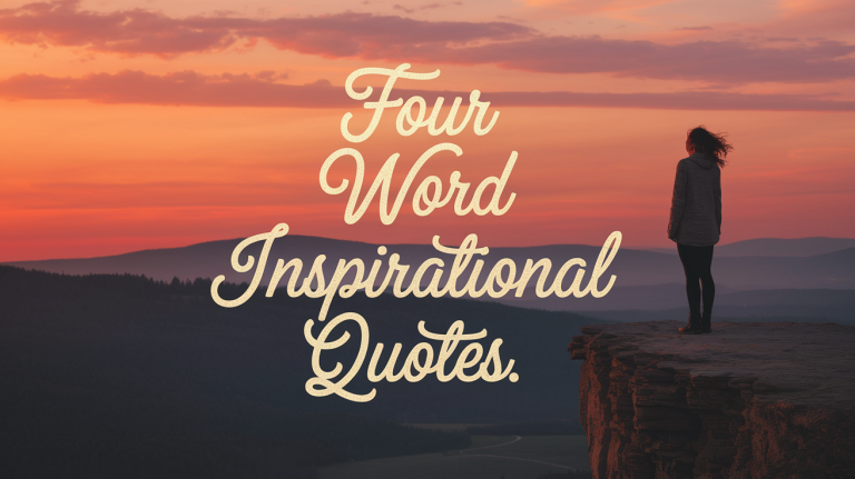 4 word inspirational quotes short
