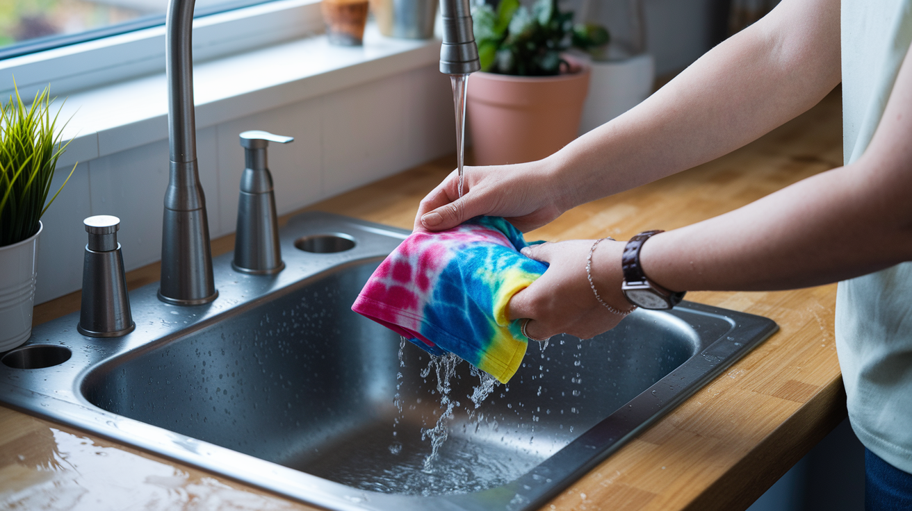 when washing tie-dye shirts for the first time do you use detergent