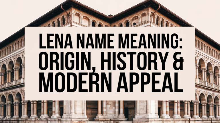 Lena Name Meaning: Origin, History & Modern Appeal