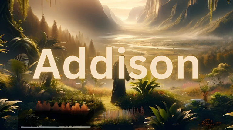 Addison Name Meaning: Origin, History & Modern Appeal