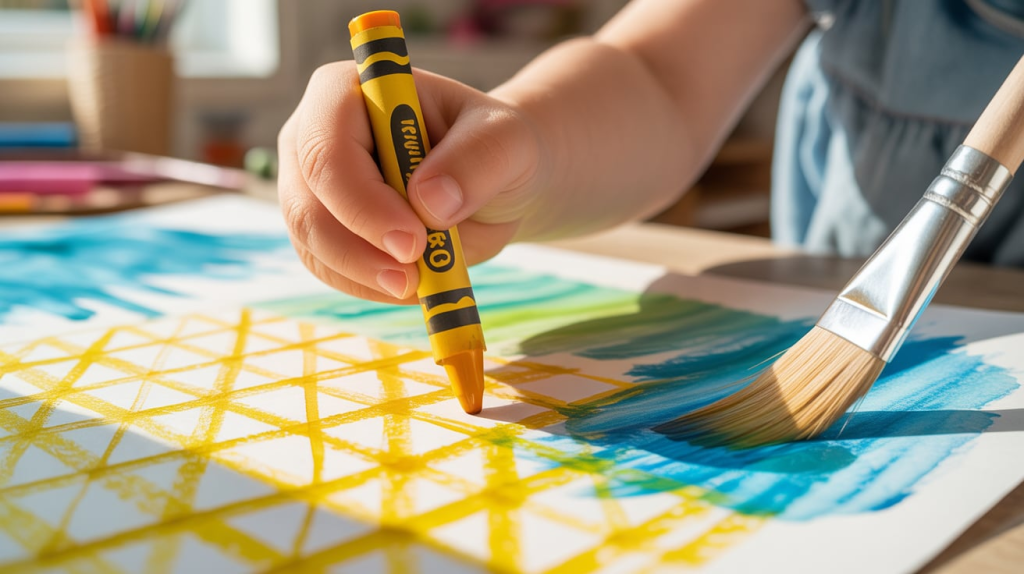 crayon resist art