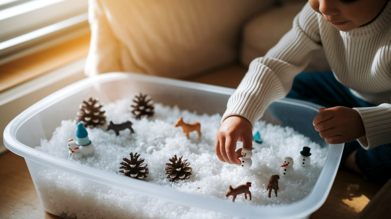 Sensory_Bin_with_Fake_Snow