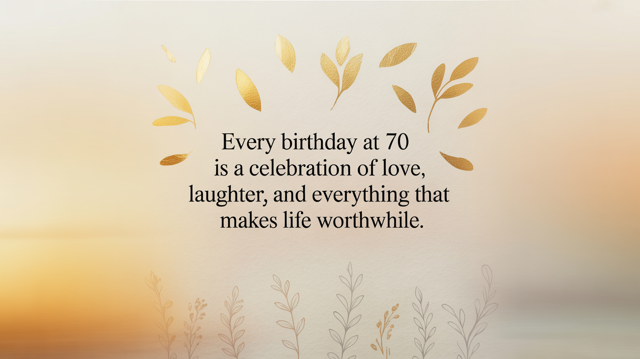 Quotes About Celebrating Life at 70