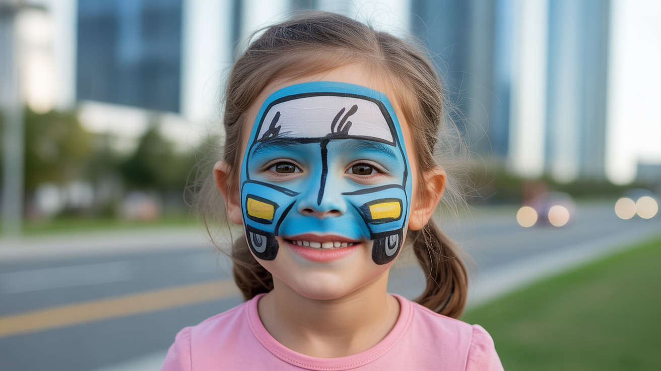 Transportation Face Painting