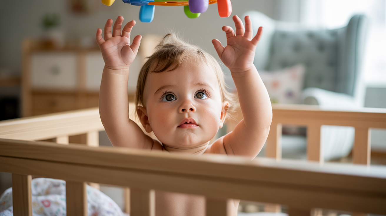 toddler climbing out of crib