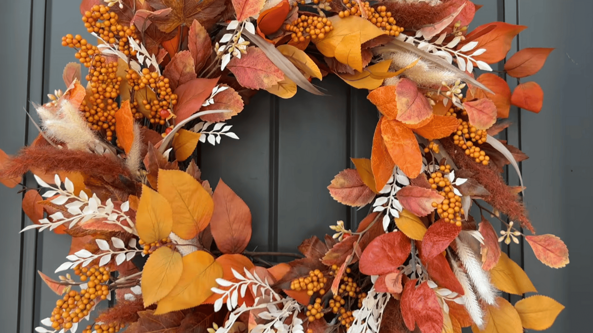 finishing your fall wreath